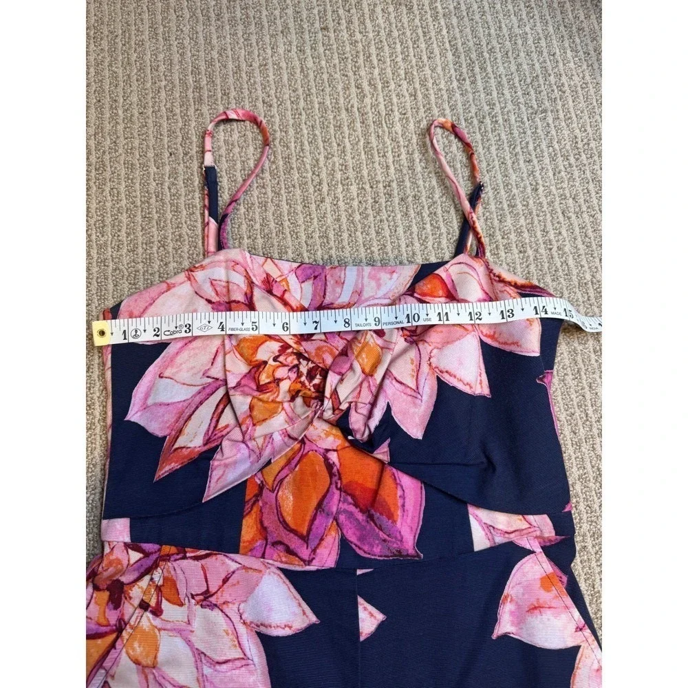 Trina Turk Women's Floral Print Sleeveless‎ Wide Leg Jumpsuit Size 6